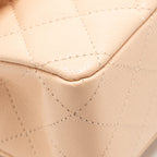 CHANEL MEDIUM CLASSIC DOUBLE FLAP BAG CAVIAR LIGHT BEIGE LGHW (MICROCHIP)