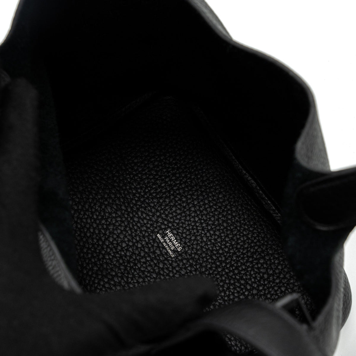 HERMES PICOTIN 18 CLEMENCE BLACK WITH BLACK HARDWARE
