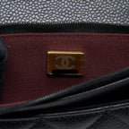 CHANEL CLASSIC WALLET ON CHAIN CAVIAR BLACK GHW (MICROCHIP)