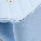 Chanel small vanity with chain caviar light blue LGHW (microchip)