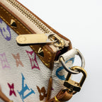 LOUIS VUITTON VINTAGE POCHETTE ACCESSORIES MULTICOLOUR MONOGRAM CANVAS WHITE GHW