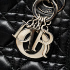 DIOR MINI LADY DIOR LAMBSKIN BLACK SHW