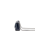 Chanel classic mini square flap bag caviar navy SHW