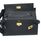 HERMES CLASSIC KELLY TO GO EPSOM BLACK GHW