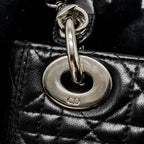 DIOR MINI LADY DIOR LAMBSKIN BLACK SHW