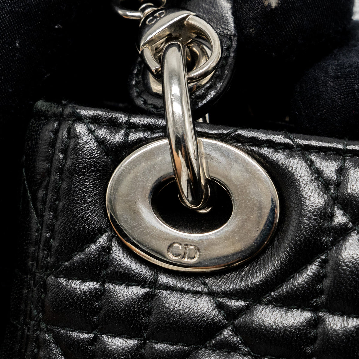 DIOR MINI LADY DIOR LAMBSKIN BLACK SHW