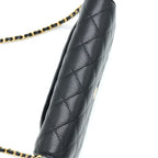 CHANEL CLASSIC WALLET ON CHAIN CAVIAR BLACK GHW (MICROCHIP)