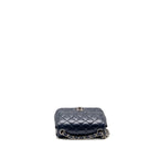 Chanel classic mini square flap bag caviar navy SHW