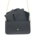 LOUIS VUITTON FELICIE POCHETTE MONOGRAM EMPREINTE BLACK GHW