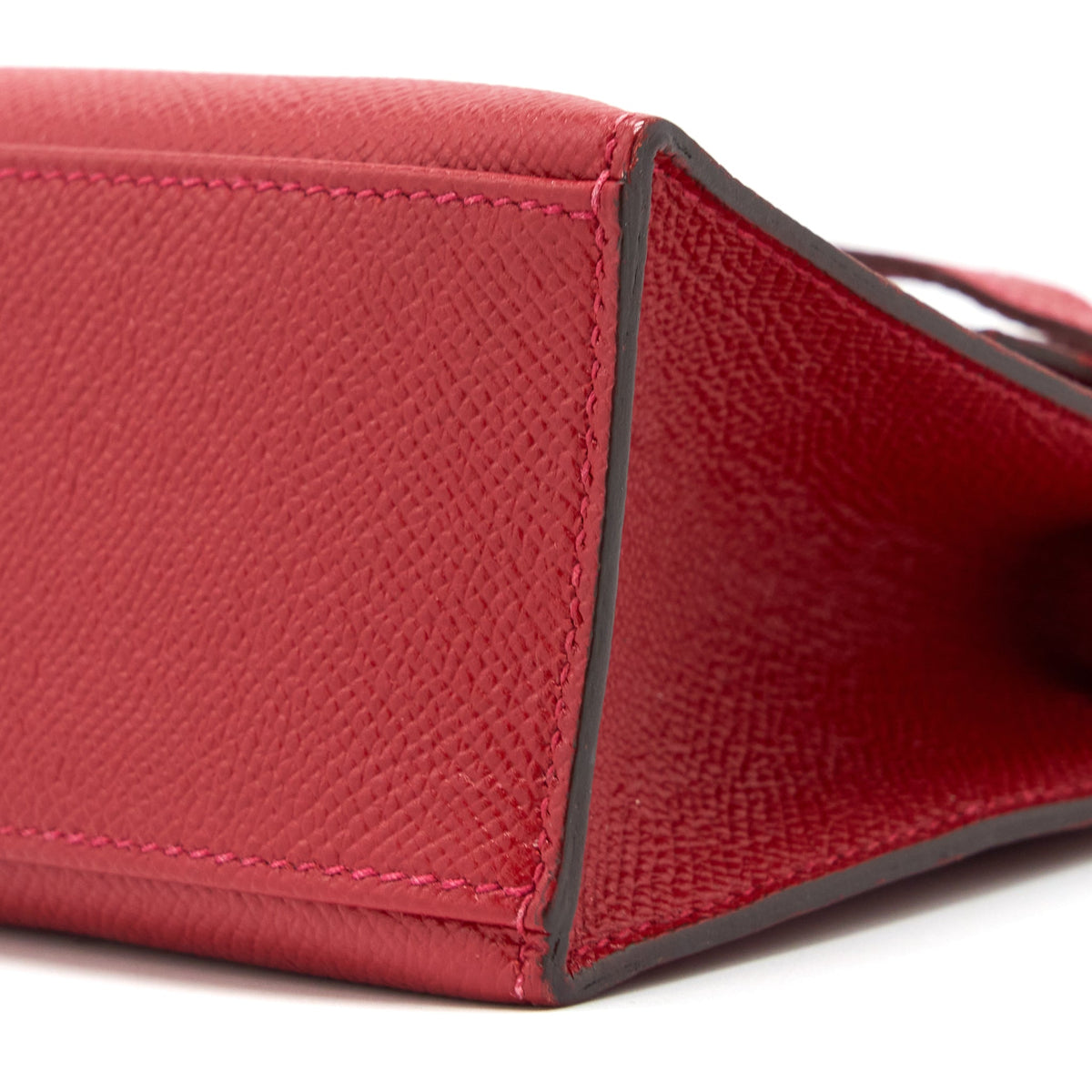 Hermes Kelly Pochette Epsom Q5 Rouge Casaque SHW
