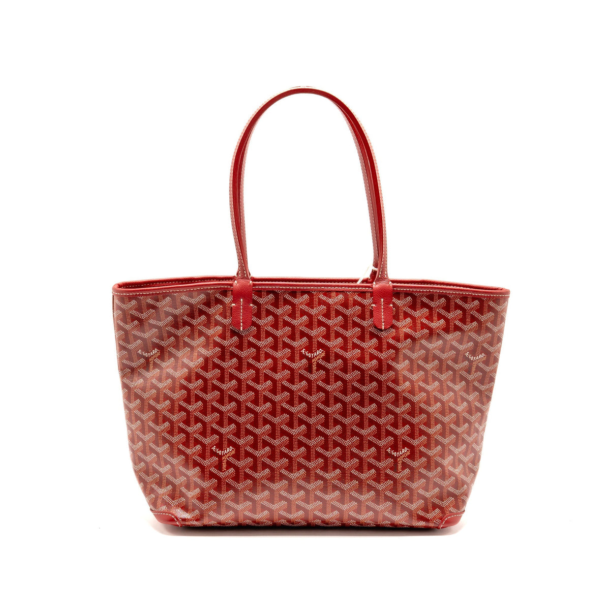 Goyard Artois PM Bag Goyardine Canvas/Chevroches Calfskin Rouge SHW