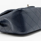 Chanel classic mini square flap bag caviar navy SHW