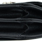 CHANEL DETAILED TOP HANDLE MINI FLAP BAG WITH CHAIN CAVIAR BLACK SHW