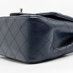 Chanel classic mini square flap bag caviar navy SHW