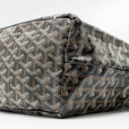 GOYARD SAINT LOUIS PM TOTE BAG GOYARDINE CANVAS / CALFSKIN BLACK SHW