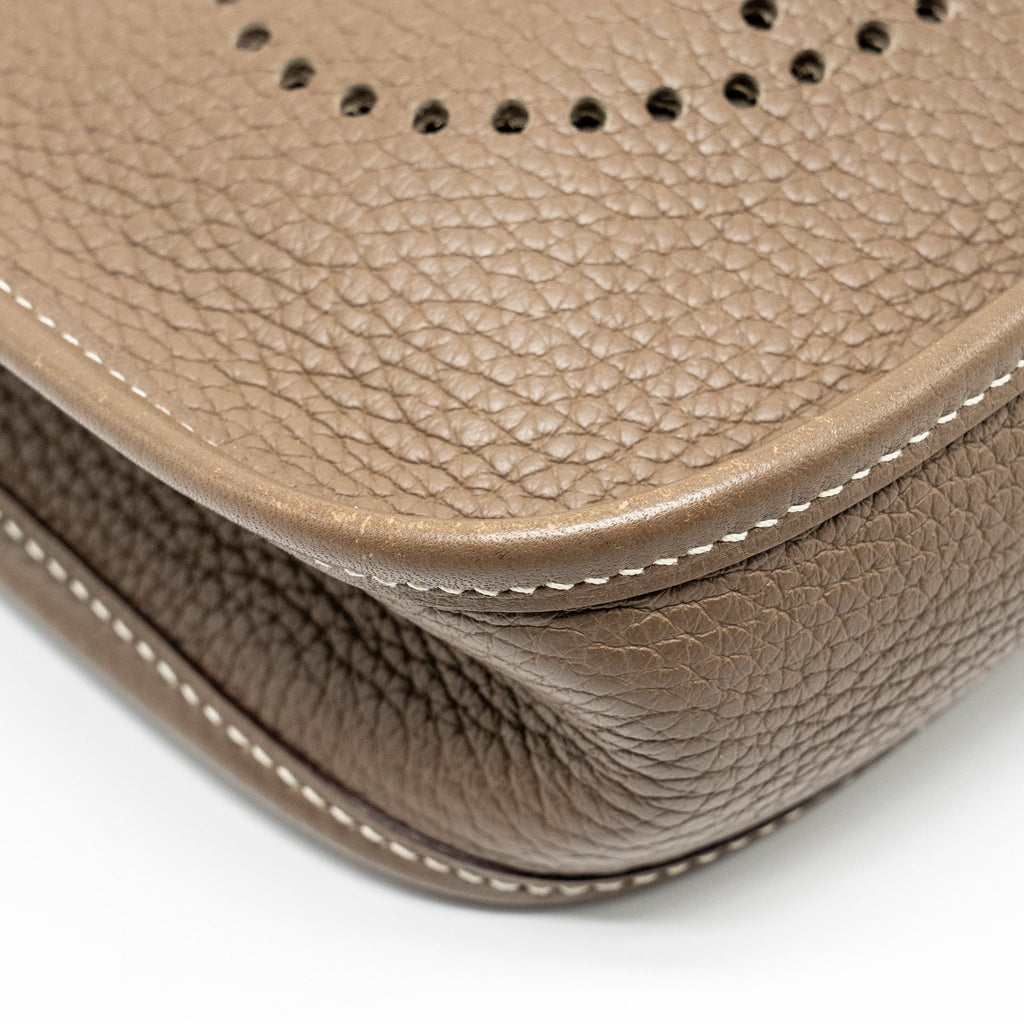 Hermes Mini Evelyne clemence Etoupe / Blue Nuit SHW