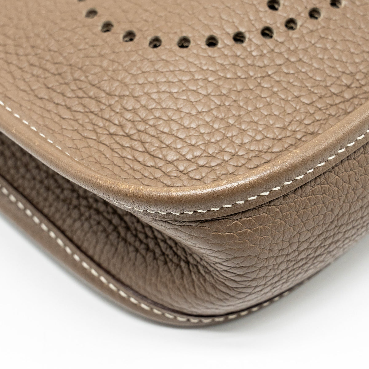 Hermes Mini Evelyne clemence Etoupe / Blue Nuit SHW