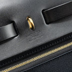 HERMES HERBAG 31 ZIP BAG CANVAS/ HUNTER BLACK GHW