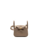 Hermes Mini Lindy Clemence Etoupe GHW