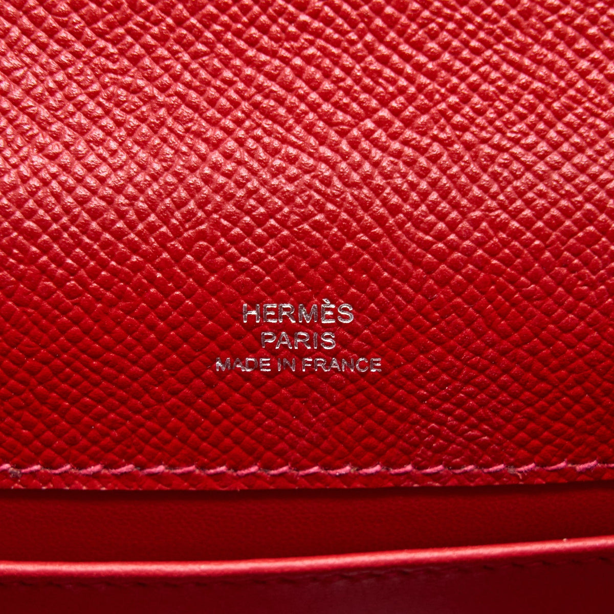 Hermes Kelly Pochette Epsom Q5 Rouge Casaque SHW