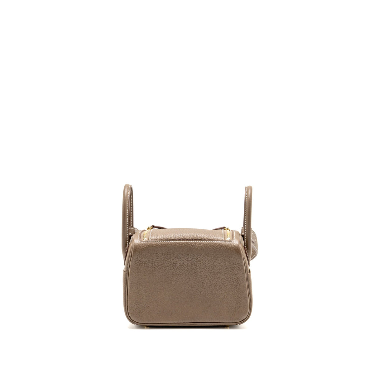 Hermes Mini Lindy Clemence Etoupe GHW