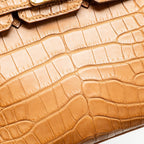 HERMES BIRKIN 20 ALLIGATOR MISSISSIPPIENSIS MAT GOLD GHW