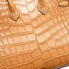 HERMES BIRKIN 20 ALLIGATOR MISSISSIPPIENSIS MAT GOLD GHW