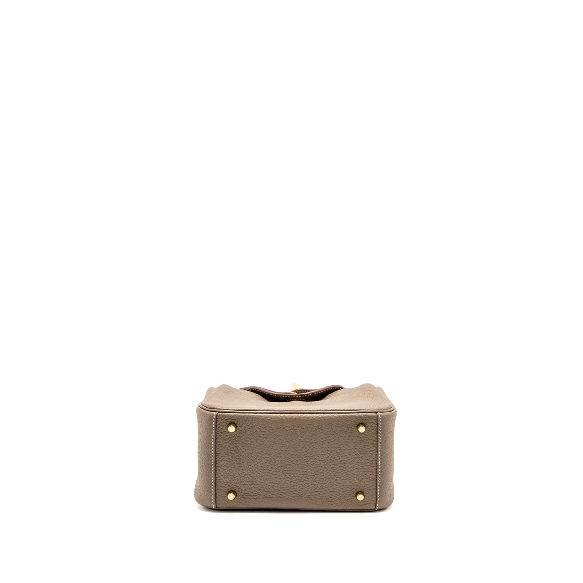 Hermes Mini Lindy Clemence Etoupe GHW