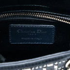 DIOR MINI LADY DIOR SATIN CRYSTAL DARK BLUE SHW