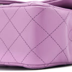 CHANEL MINI RECTANGULAR FLAP BAG LAMBSKIN PURPLE SHW