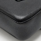 CHANEL 26P PREPPY COCO CLUTCH SHOULDER BAG CAVIAR BLACK GHW (MICROCHIP)