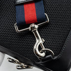 GUCCI GG BLACK SLING BACKPACK GG SUPREME CANVAS BLACK SHW