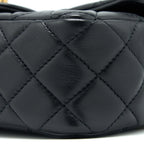 CHANEL PEARL CRUSH MINI RECTANGULAR FLAP BAG LAMBSKIN BLACK GHW