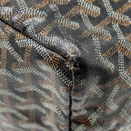 GOYARD SAINT LOUIS PM TOTE BAG GOYARDINE CANVAS / CALFSKIN BLACK SHW