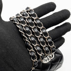 CHANEL MINI RECTANGULAR FLAP BAG LAMBSKIN BLACK SHW