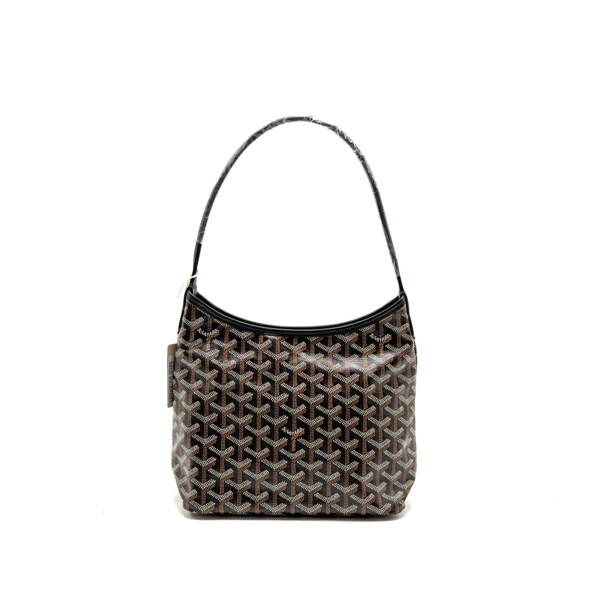 Goyard Mini Boheme Hobo Bag Goyardine Canvas/Calfskin Black SHW