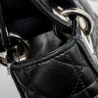DIOR MINI LADY DIOR LAMBSKIN BLACK SHW