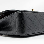 CHANEL SMALL CLASSIC DOUBLE FLAP BAG CAVIAR BLACK GHW (MICROCHIP)