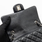 CHANEL MINI RECTANGULAR FLAP BAG LAMBSKIN BLACK SHW