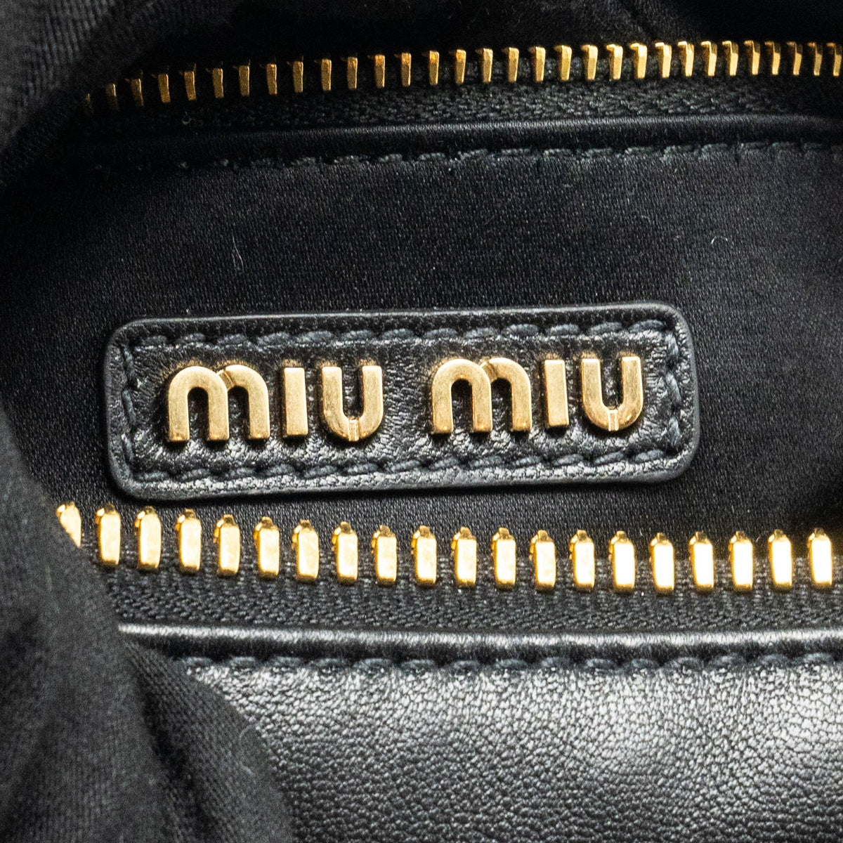 MIU MIU ARCADIE MATELASSE NAPPA BAG BLACK GHW