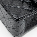 CHANEL SMALL CLASSIC DOUBLE FLAP BAG CAVIAR BLACK GHW (MICROCHIP)