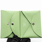 Hermes Calvi card holder epsom vert criquet SHW