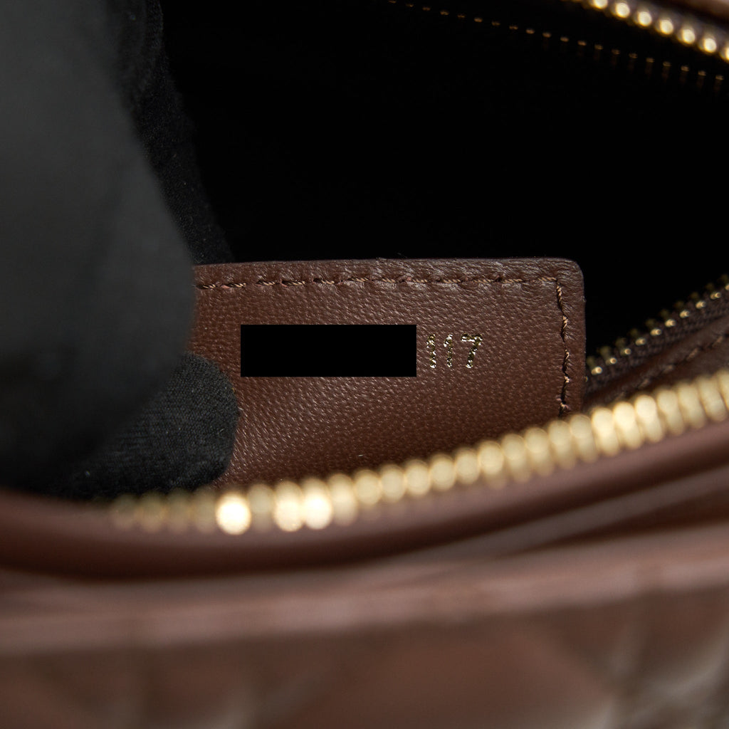 DIOR MEDIUM LADY DIOR CHOCOLATE BROWN LGHW