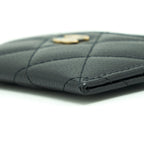 CHANEL CLASSIC CARD HOLDER CAVIAR BLACK GHW
