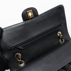 CHANEL MEDIUM CLASSIC DOUBLE FLAP BAG CAVIAR BLACK GHW