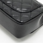 CHANEL 24P PEARL CHAIN MINI FLAP BAG LAMBSKIN BLACK GHW (MICROCHIP)
