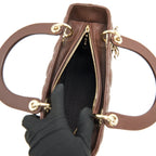 DIOR MEDIUM LADY DIOR CHOCOLATE BROWN LGHW