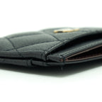 CHANEL CLASSIC CARD HOLDER CAVIAR BLACK GHW