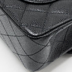 CHANEL SMALL CLASSIC DOUBLE FLAP BAG CAVIAR BLACK GHW (MICROCHIP)