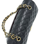 CHANEL MEDIUM CLASSIC DOUBLE FLAP BAG CAVIAR BLACK GHW (MICROCHIP)